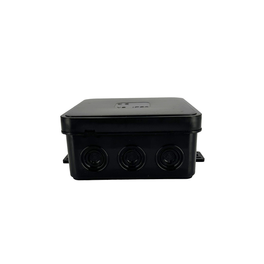 Puszka elastyczna natynkowa 85x85x41mm IP54 12 wlotów klik z osłabieniami czarna V6 EDO777916 EDO Technic