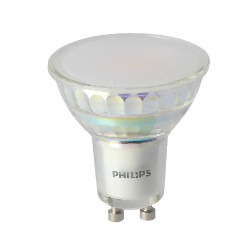 Lot De 10 Spots LED Philips GU10 4.9W 4000K - Blanc Neutre, 550 Lumens, Angle 120°