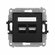 Mechanizm ładowarki USB podwójnej 2xUSB A, 15,5W max., 5V, 3.1A czarny mat ICON 12ICUSB-6