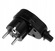 Wtyczka obrotowa z uziemieniem 360°/45° 16A/250V Czarna WT-07-2 Elgotech