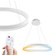 Lampa wisząca LED 70W 3CTT 4900lm okrągła biała ściemnialna z pilotem HARVEY HOROZ