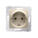 Gniazdo Schuko z przesłonami (moduł) 16A, 250V~, szybkozłącza złoty mat Kontakt Simon DGSz1CZ.01/44