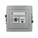 Mechanizm gniazda antenowego typu F (SAT) + gniazda komp. RJ45, kat. 5e, srebrny metalik Karlik Deco 7DGFK