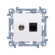 Simon 10 | Biały| Gniazdo antenowe typu „F” + komputerowe RJ45 kat.5e, CASFRJ455.01/11, Kontakt Simon