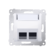 Simon 54 Premium Pokrywa gniazd teleinformatycznych na Keystone skośna podwójna biały