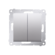 Simon 54 Premium Srebrny Przycisk podwójny zwierny bez piktogramu szybkozłącza, DP2.01/43