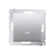 Simon 54 Premium Srebrny Przycisk pojedynczy zwierny z podświetleniem LED bez pikt. szybkozłącza, DP1L.01/43