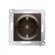 Gniazdo Schuko z przesłonami (moduł) 16A, 250V~, zaciski śrubowe brąz mat Kontakt Simon DGSz1Z.01/46