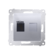 Simon 54 Premium Srebrny Gniazdo komputerowe pojedyncze RJ45 kat. 6 z przesłoną D61.01/43