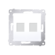 Simon 54 Premium Biały Pokrywa gniazd teleinformatycznych na Keystone płaska podwójna (moduł), DKP2.01/11