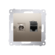 Simon 54 Premium złoty DASFRJ45.01/44 Gniazdo antenowe typu "F" + RJ45 kat.6 (moduł) złoty mat