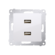 Simon 54 Premium Biały Ładowarka USB podwójna (moduł), 2.1A 5V DC, DC2USB.01/11, Kontakt Simon