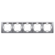 Ramka 5-krotna Neos uniwersalna poziom i pion stal inox Simon Basic BMRC5/21