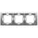 Ramka 3-krotna Neos uniwersalna poziom i pion stal inox Simon Basic BMRC3/21