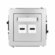Mechanizm ładowarki USB podwójnej 2xUSB C, 20W max. Karlik DECO srebrny metalik 7DCUSB-7