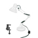 Lampka biurkowa biała PIXI White E27 zestaw podstawa i klips EDO777536 EDO Solutions