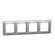Ramka 4-krotna srebrny IP20 SDD313804 Sedna Design Schneider Electric