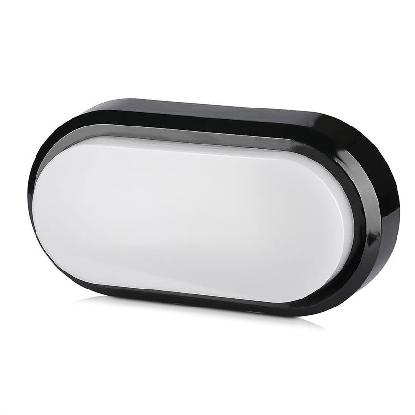 Plafon lampa sufitowa zewnętrzna LED 8W owalna czarna 3000K IP54 Dome Series Rectangle Oval VT