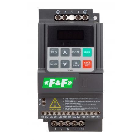 Falownik miniaturowy wektorowy trójfazowy Pmax=2,2 kW Uwe=3x400 V AC Iwe=5,8 A Uwy=3x400 V AC Iwy=5,1 A FA-3HS-022