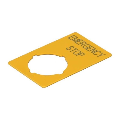 Tabliczka opisowa żółta prostokątna EMERGENCY STOP 216472 Eaton