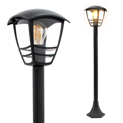 Słupek ogrodowy latarnia IMMA BLACK L/T E27 czarny IP44 EDO777384 EDO Solutions