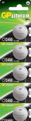 Bateria 3V CR2450 litowa blister 5 sztuk GP Bateries