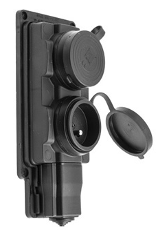 Listwa gumowa 2 gniazdowa 2x2P+Z D.3159/2 Pawbol