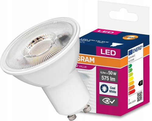 Żarówka LED VALUE PAR16 Plastic 50 120° 6,9W 4000K GU10 Osram