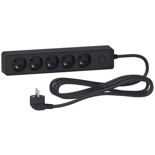 Przedłużacz 5-krotny 5x230V z wyłącznikiem 3m antracyt Odace ST9353B Schneider Electric