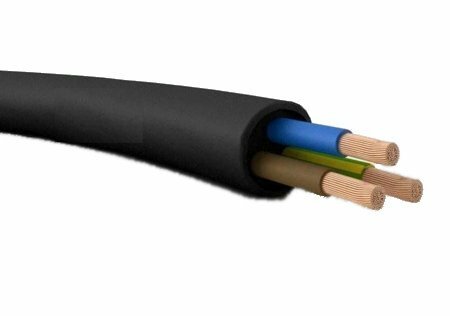 Przewód do odbiorników ruchomych i przenośnych OMY 3x0,75 czarny H03VV-F -  - Elektrokabel /bęben/