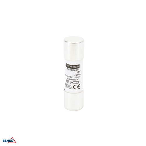 Wkładka topikowa cylindryczna 10x38MM 1000V DC 10A Bemko