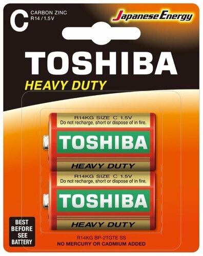 Bateria Zn-C HEAVY DUTY R20  Blister 2 szt. TOSHIBA