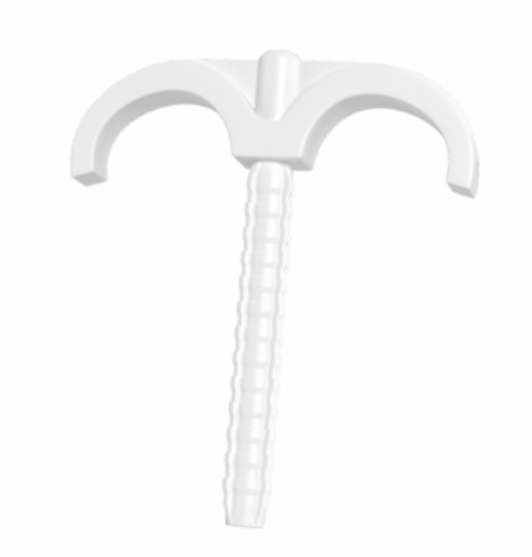 Uchwyt kablowy, hakowy podwójny HP-2 BIAŁY /50 szt./ M20393 Eco Light