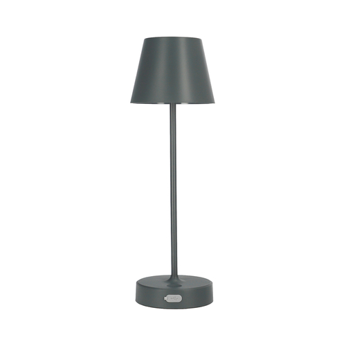 Lampka stołowa NELI, 2,7W LED, szara, z akumulatorem 2200mAh, IP54, barwa ciepła, 200lm, 33cm, EDO777643 EDO Solutions