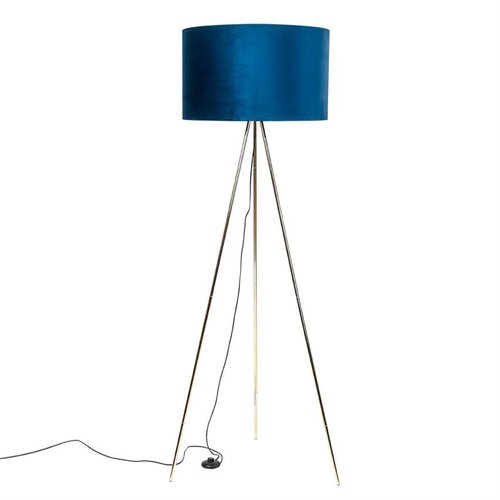 Lampa podłogowa INGA niebieski, złoty E27 40W IP20 Zuma line