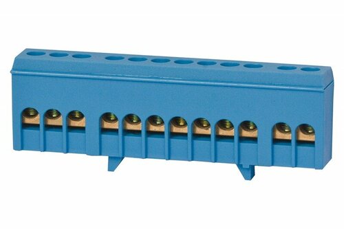 Listwa ochronna 12-mod. 12x16mm2 IP20 niebieska F-elektro