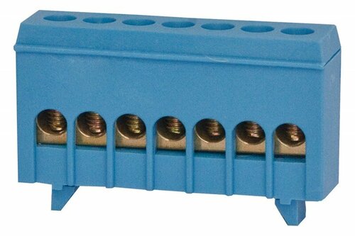 Listwa ochronna 7-mod. 7x16mm2 IP20 niebieska F-elektro