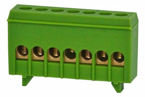 Listwa ochronna 7-mod. 7x16mm2 IP20 zielona F-elektro