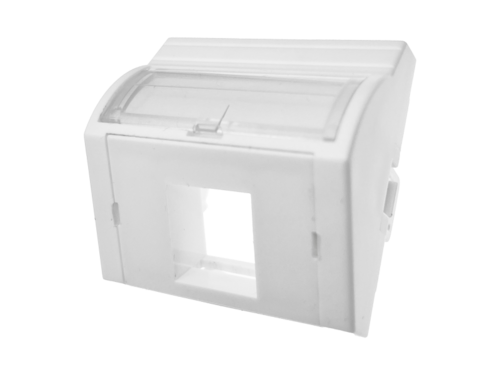 Adapter 45x45 1xRJ45 (wypukły kątowy) ALANTEC