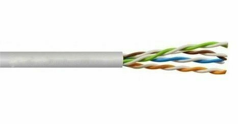Kabel do sieci teleinformatycznych Q-LANTEC kat. 5e U/UTP PVC Eca 500m wewnętrzny szary szpula A-LAN