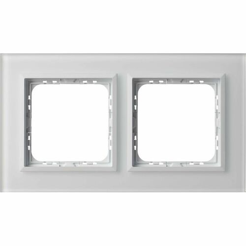 Ramka podwójna Białe Szkło Szronione 4mm - R-2RGC/78/00 Sonata Prestige