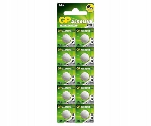 10x Bateria alkaliczna AG12 / LR43 1,5V b 186F-U10, GPPBA186F004 GP