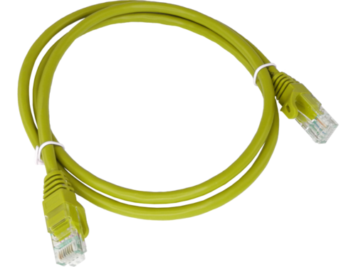 Patch-cord U/UTP kat.6 PVC 0.25m żółty ALANTEC