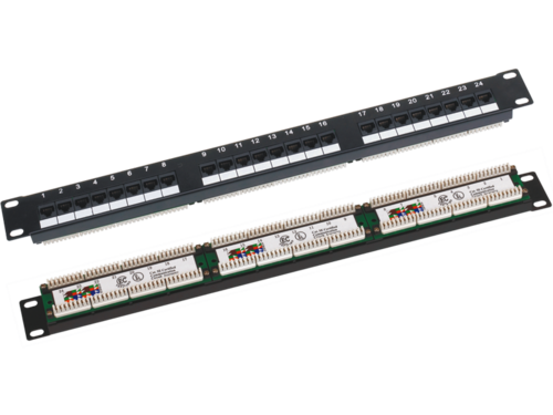 Patch panel 1U/19 cali UTP nieekranowany 24 porty kat. 6 złącza LSA Q-LANTEC