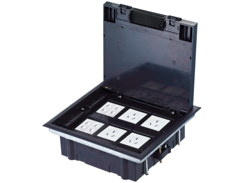Puszka podłogowa (floorbox) 6M (45x45) regulowana głębokość, do podłogi technicznej (wylewka opcjonalnie) ALANTEC
