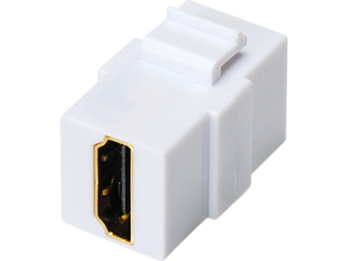 Gniazdo HDMI typu keystone (2x żeńskie), kolor biały ALANTEC