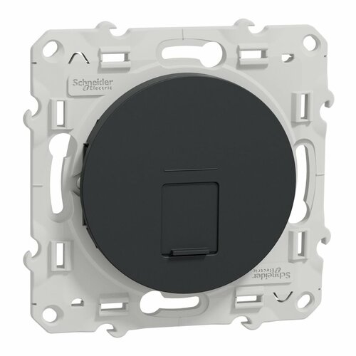 Gniazdo komputerowe RJ45 kat.6 STP antracyt Odace