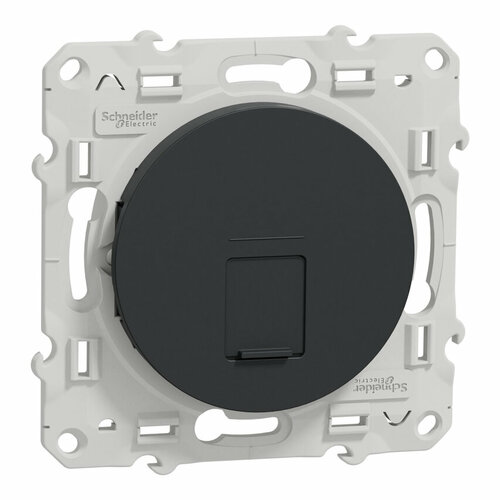Gniazdo komputerowe RJ45 kat.6 UTP antracyt Odace