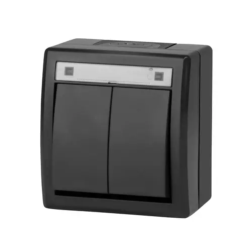 Łącznik natynkowy świecznikowy AQUANT 2K antracytowy IP55 Elektro-Plast Nasielsk
