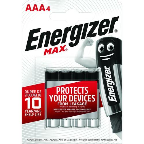 Bateria alkaliczna AAA MAX Energizer R3 LR03 1,5V (blister 4szt)